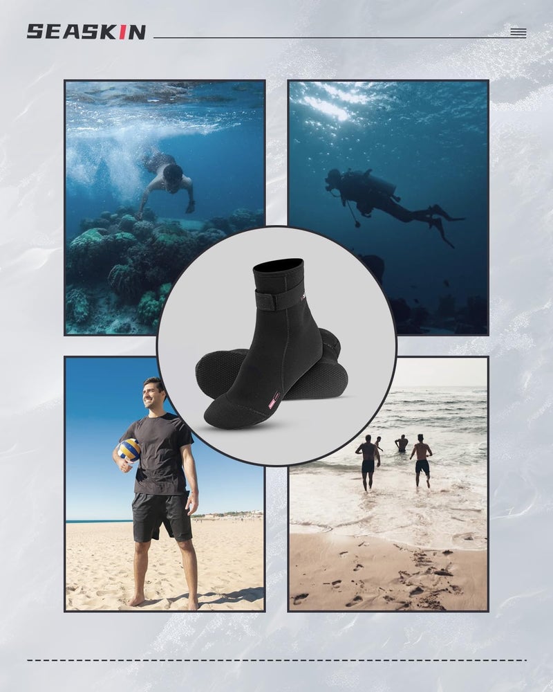 Seaskin Neoprene Socks, 3mm Beach Volleyball Sand Soccer Wetsuit Socks - Image 5